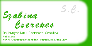 szabina cserepes business card